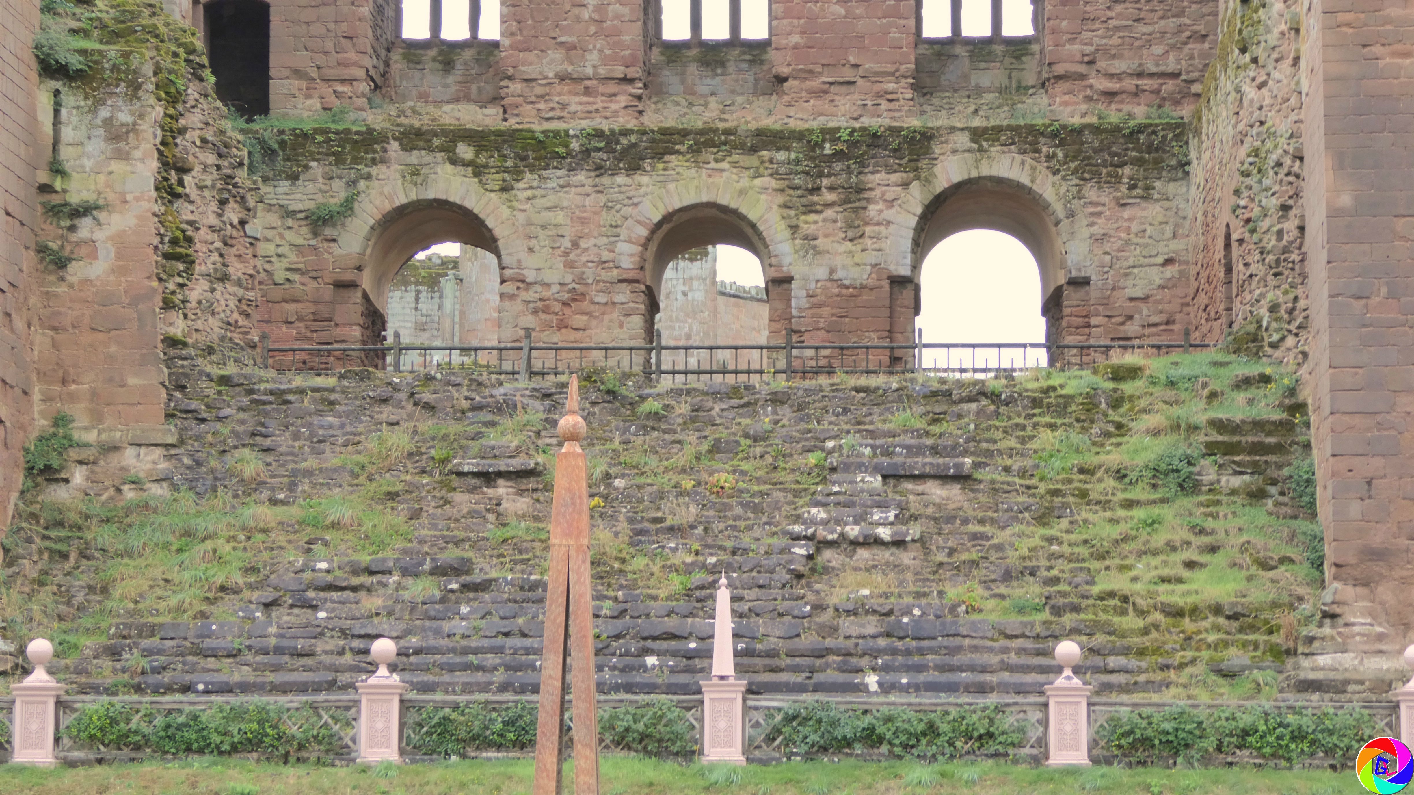 The Keep wall that was demolished by Cromwell after the Civil War